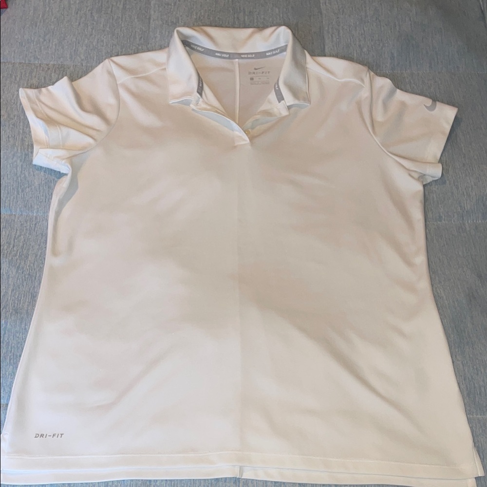 Nike Women's White Short Sleeve Polo Tee